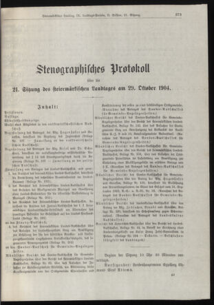 Stenographische Protokolle über die Sitzungen des Steiermärkischen Landtages 19041029 Seite: 1