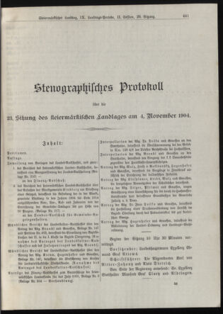 Stenographische Protokolle über die Sitzungen des Steiermärkischen Landtages