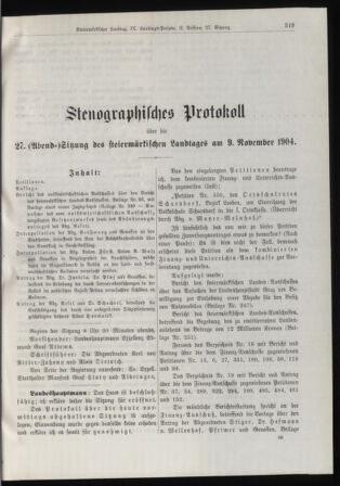 Stenographische Protokolle über die Sitzungen des Steiermärkischen Landtages 19041109 Seite: 9