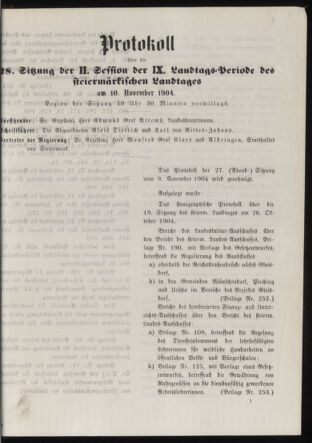 Stenographische Protokolle über die Sitzungen des Steiermärkischen Landtages 19041110 Seite: 25