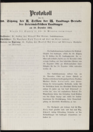 Stenographische Protokolle über die Sitzungen des Steiermärkischen Landtages 19041228 Seite: 21