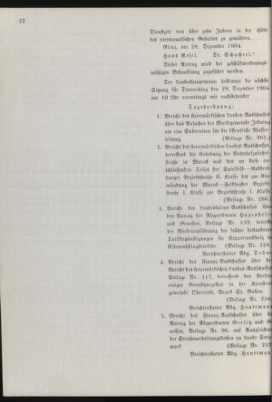 Stenographische Protokolle über die Sitzungen des Steiermärkischen Landtages 19041228 Seite: 40