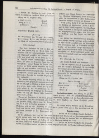 Stenographische Protokolle über die Sitzungen des Steiermärkischen Landtages 19041230 Seite: 26