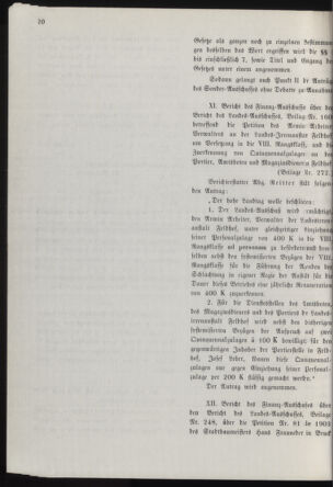 Stenographische Protokolle über die Sitzungen des Steiermärkischen Landtages 19050104 Seite: 20