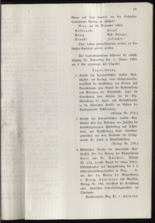 Stenographische Protokolle über die Sitzungen des Steiermärkischen Landtages 19050104 Seite: 23