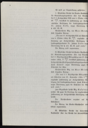 Stenographische Protokolle über die Sitzungen des Steiermärkischen Landtages 19050104 Seite: 4