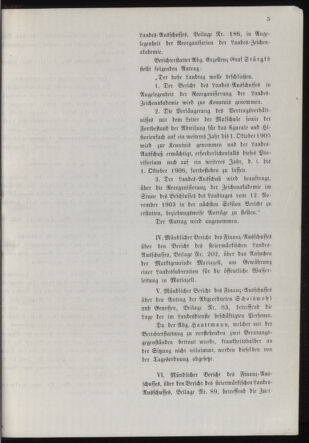 Stenographische Protokolle über die Sitzungen des Steiermärkischen Landtages 19050104 Seite: 5