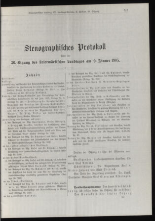 Stenographische Protokolle über die Sitzungen des Steiermärkischen Landtages