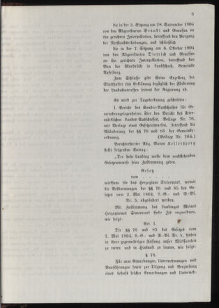 Stenographische Protokolle über die Sitzungen des Steiermärkischen Landtages 19050113 Seite: 75