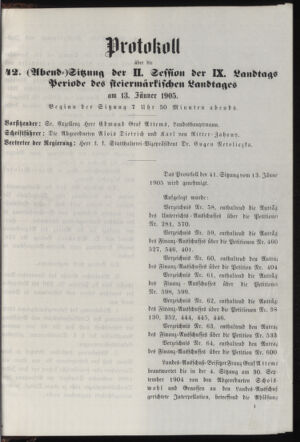 Stenographische Protokolle über die Sitzungen des Steiermärkischen Landtages 19050113 Seite: 93