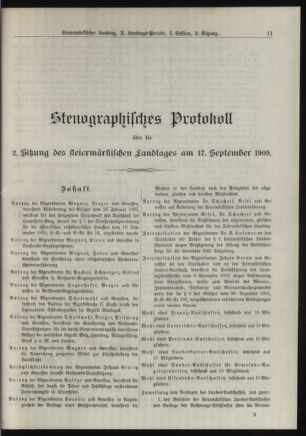 Stenographische Protokolle über die Sitzungen des Steiermärkischen Landtages