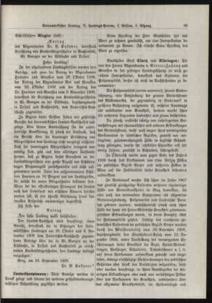 Stenographische Protokolle über die Sitzungen des Steiermärkischen Landtages 19090923 Seite: 15