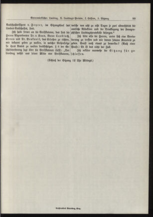 Stenographische Protokolle über die Sitzungen des Steiermärkischen Landtages 19090923 Seite: 19