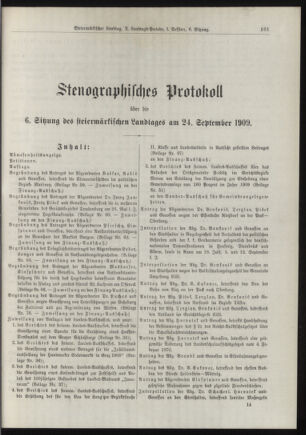 Stenographische Protokolle über die Sitzungen des Steiermärkischen Landtages