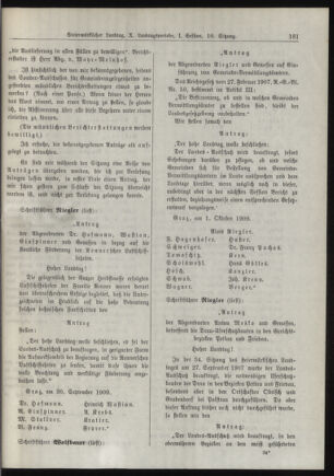 Stenographische Protokolle über die Sitzungen des Steiermärkischen Landtages 19091001 Seite: 11