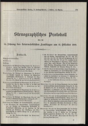 Stenographische Protokolle über die Sitzungen des Steiermärkischen Landtages