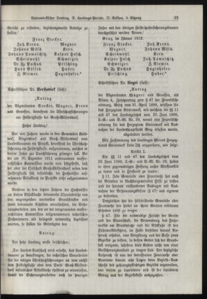 Stenographische Protokolle über die Sitzungen des Steiermärkischen Landtages 19120119 Seite: 13