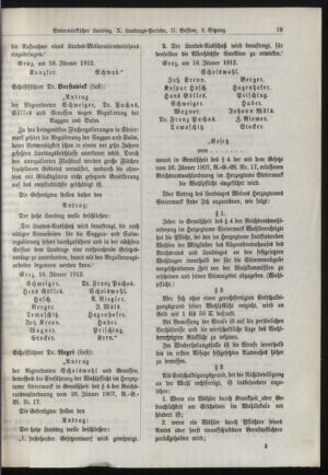 Stenographische Protokolle über die Sitzungen des Steiermärkischen Landtages 19120119 Seite: 9