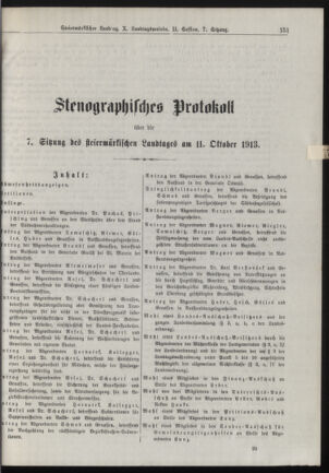 Stenographische Protokolle über die Sitzungen des Steiermärkischen Landtages