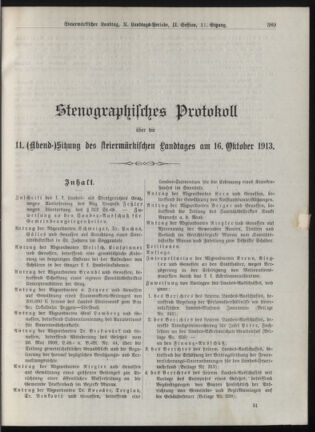 Stenographische Protokolle über die Sitzungen des Steiermärkischen Landtages 19131016 Seite: 1