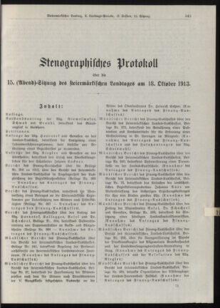 Stenographische Protokolle über die Sitzungen des Steiermärkischen Landtages 19131018 Seite: 47