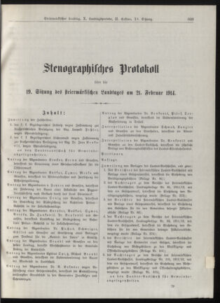 Stenographische Protokolle über die Sitzungen des Steiermärkischen Landtages