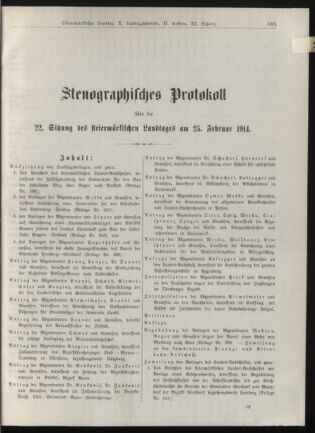 Stenographische Protokolle über die Sitzungen des Steiermärkischen Landtages 19140225 Seite: 1