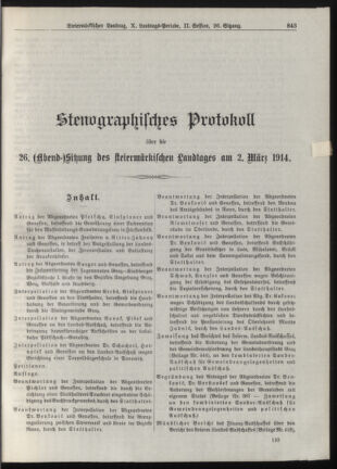 Stenographische Protokolle über die Sitzungen des Steiermärkischen Landtages 19140302 Seite: 1