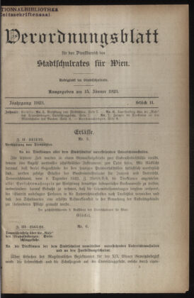 Verordnungsblatt des Stadtschulrates für Wien 19230115 Seite: 1