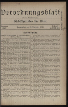 Verordnungsblatt des Stadtschulrates für Wien 19231220 Seite: 1