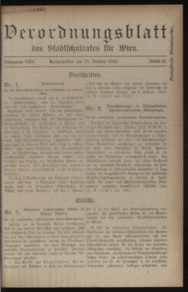 Verordnungsblatt des Stadtschulrates für Wien 19240115 Seite: 1