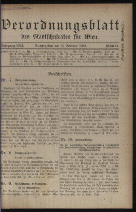 Verordnungsblatt des Stadtschulrates für Wien 19240215 Seite: 1