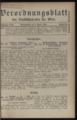 Verordnungsblatt des Stadtschulrates für Wien 19240401 Seite: 1