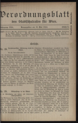 Verordnungsblatt des Stadtschulrates für Wien 19240515 Seite: 1