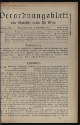 Verordnungsblatt des Stadtschulrates für Wien 19241115 Seite: 1