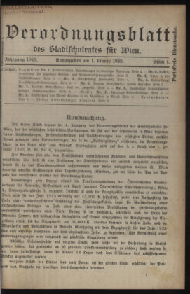 Verordnungsblatt des Stadtschulrates für Wien 19250101 Seite: 1