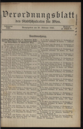 Verordnungsblatt des Stadtschulrates für Wien 19250228 Seite: 1