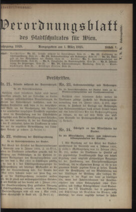 Verordnungsblatt des Stadtschulrates für Wien 19250301 Seite: 1