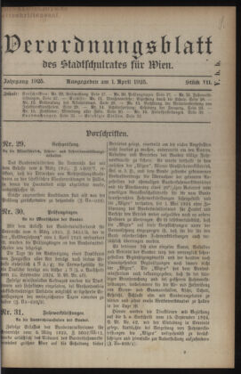 Verordnungsblatt des Stadtschulrates für Wien 19250401 Seite: 1