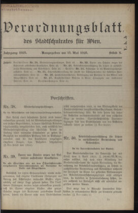 Verordnungsblatt des Stadtschulrates für Wien 19250515 Seite: 1