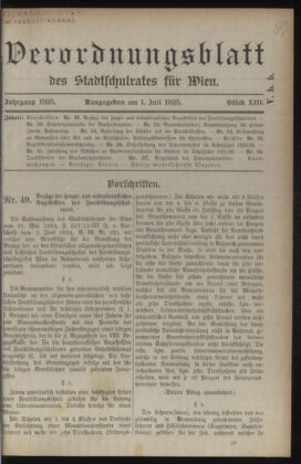 Verordnungsblatt des Stadtschulrates für Wien 19250701 Seite: 1