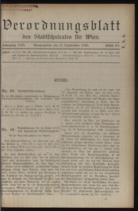 Verordnungsblatt des Stadtschulrates für Wien 19250915 Seite: 1