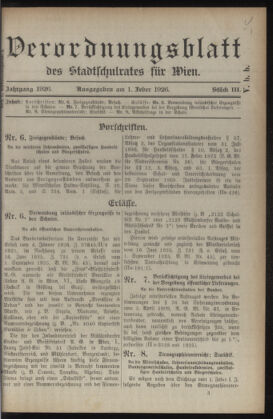 Verordnungsblatt des Stadtschulrates für Wien 19260201 Seite: 1