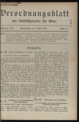 Verordnungsblatt des Stadtschulrates für Wien 19260401 Seite: 1