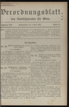 Verordnungsblatt des Stadtschulrates für Wien 19260501 Seite: 1