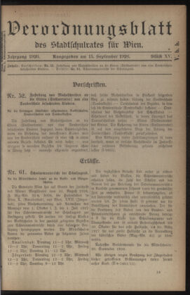 Verordnungsblatt des Stadtschulrates für Wien 19260915 Seite: 1