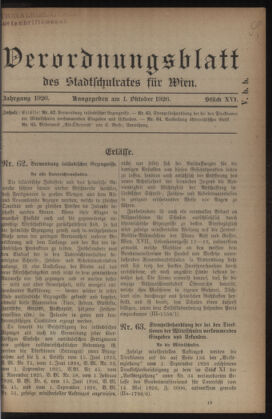 Verordnungsblatt des Stadtschulrates für Wien