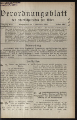 Verordnungsblatt des Stadtschulrates für Wien 19261101 Seite: 1