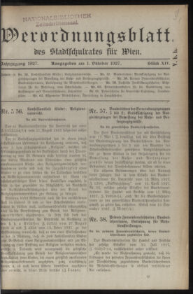 Verordnungsblatt des Stadtschulrates für Wien