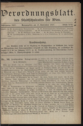 Verordnungsblatt des Stadtschulrates für Wien 19271115 Seite: 1